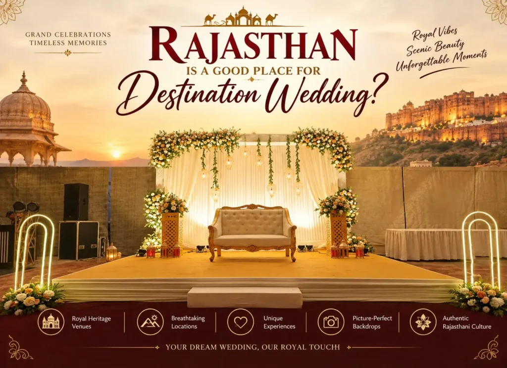 Rajasthan is a good place for Destination Wedding 